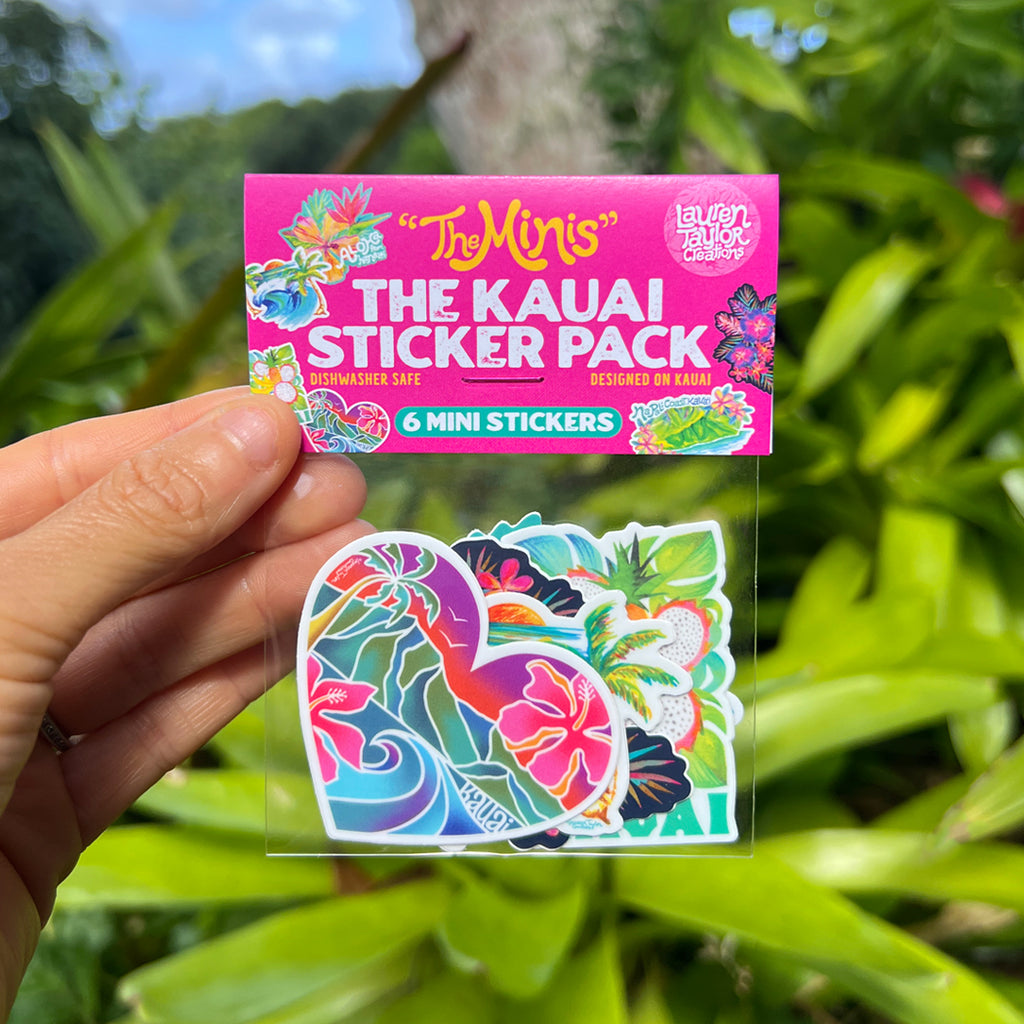 THE MINIS : THE KAUAI STICKER PACK – Lauren Taylor Creations