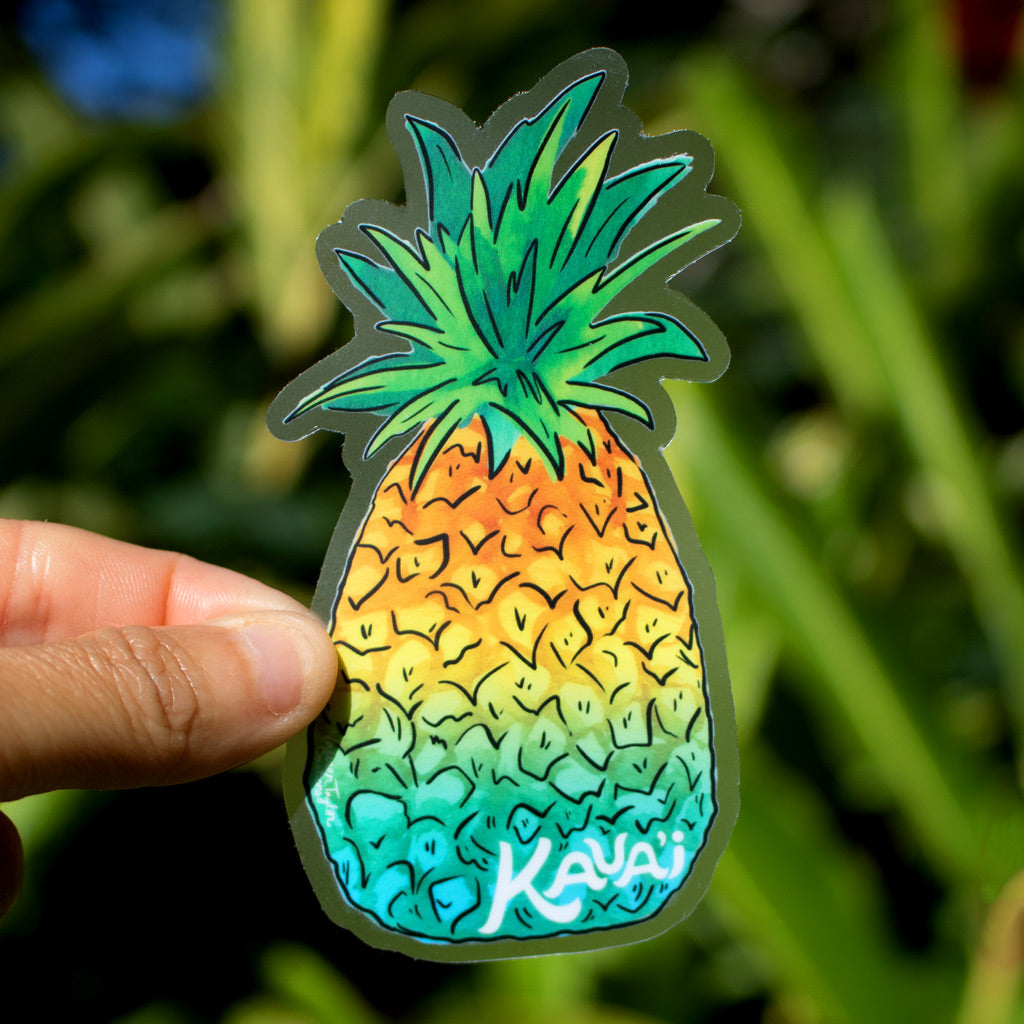 Pineapple Multi Color Aesthetic Sticker