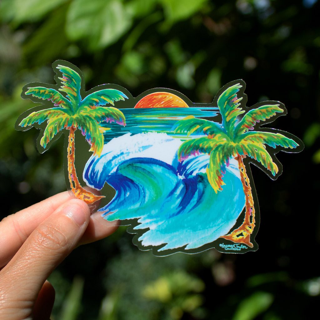 Surf Style Sticker SUNSET SURF STICKER - LARGE – Lauren Taylor Creations